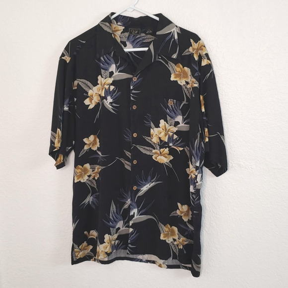 Wff Men's Silk Hawaiian Shirt size Large - Picture 1 of 4